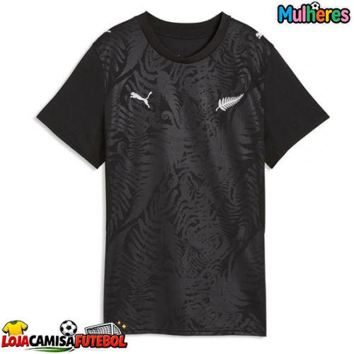Camisa de Futebol Nova Zelândia Equipamento Principal Mulheres Mundo 2026 Manga Curta
